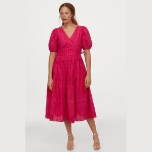 H&M eyelet pink dress